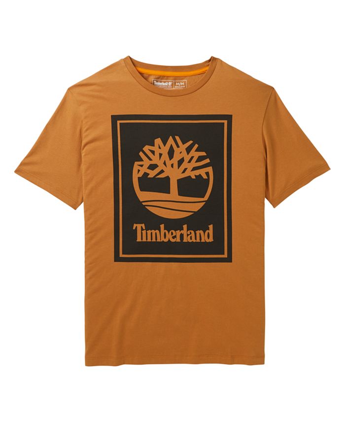 Timberland Men's Short Sleeve Stacked Logo Tee - Macy's
