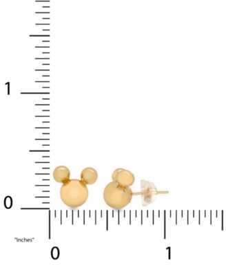 Children's Mickey Mouse Stud Earrings in 14k Gold