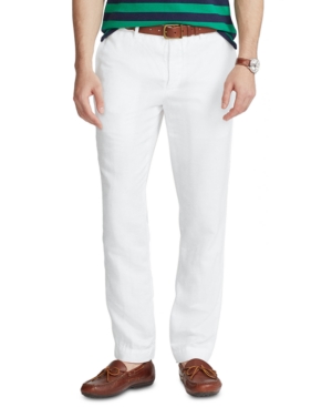 Polo Ralph Lauren Men's Big & Tall Straight Fit Linen-Blend Pants