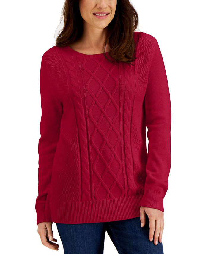 Karen Scott CableKnit Sweater, Created for Macy's Macy's