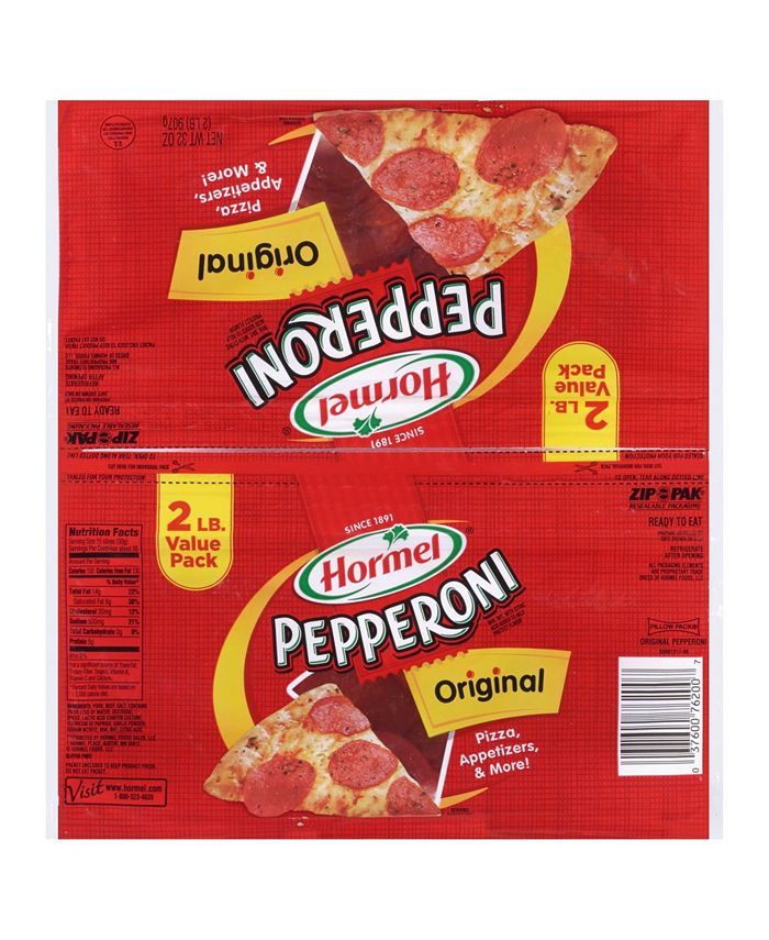 Hormel Foods Pepperoni Slices, 16 oz, Pack of 2 & Reviews ...