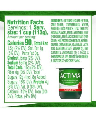 Activia Probiotic Lowfat Yogurt Variety Pack, 4 oz, 24 Count