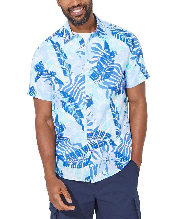 Nautica Men's Classic-Fit Palm Foliage-Print Shirt - Macy's