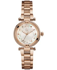 Women's Swiss Diamond-Accent Rose Gold-Tone Stainless Steel Bracelet Watch 32mm