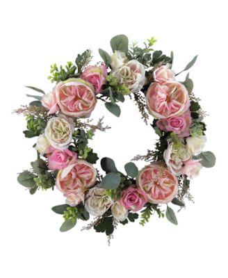 Martha Stewart Collection - Valentine's Day Ombr&eacute; Rose & Vine Artificial Wreath