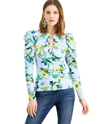 INC International Concepts - Ruched Keyhole Top