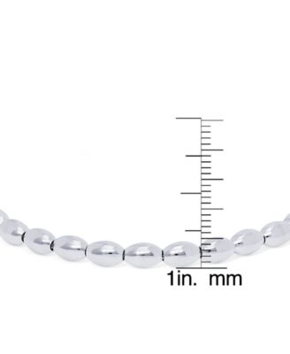 Silver Plated Oval Bead Link Bracelet