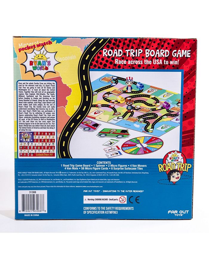 ryan's world road trip board game
