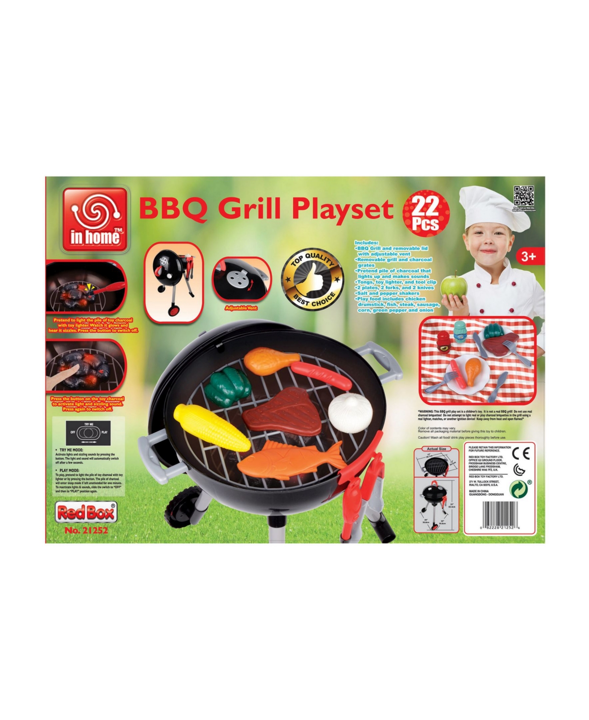 Redbox Light And Sound Barbeque Grill Set In Multi