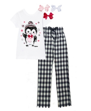 Big Girls Penguin Graphic Pajama Set