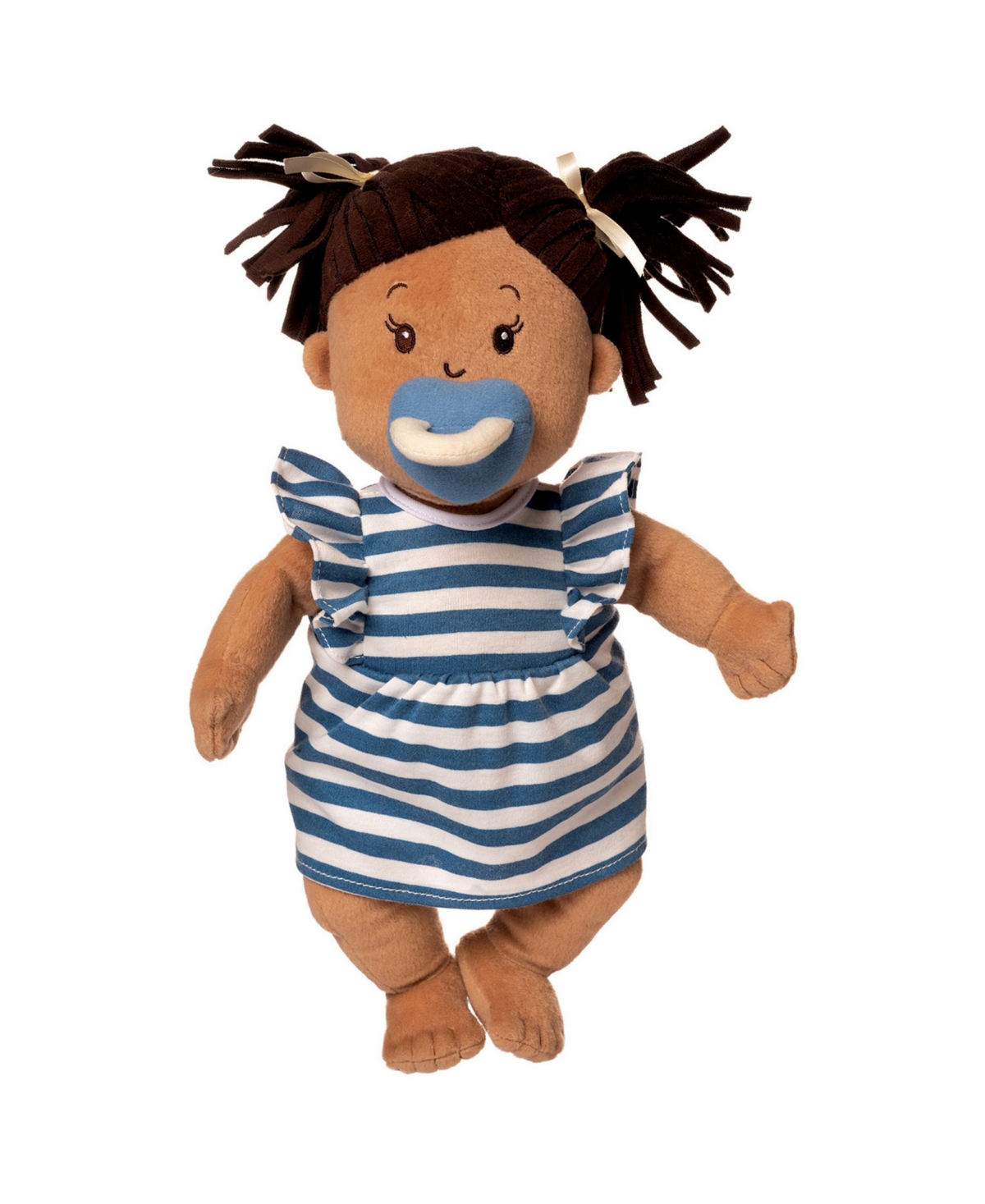 Shop Redbox Manhattan Toy Company Baby Stella Beige With Brown Hair 15" Soft Toy First Baby Doll In Multi