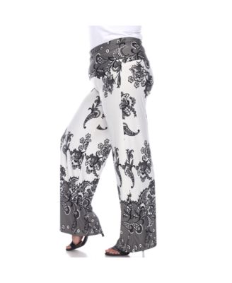Plus Size Floral Paisley Printed Palazzo Pants
