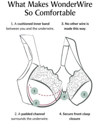 Women's Full Figure Plus Size Wonderwire Front Close Bra 1245