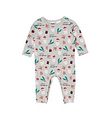 Baby Boys and Girls Christmas Long Sleeve Snap Coverall