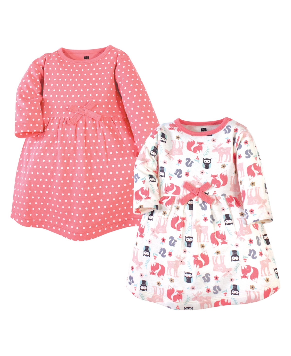 Hudson Baby Baby Girls Hudson Twin Long-Sleeve Dress Bundle - Forest
