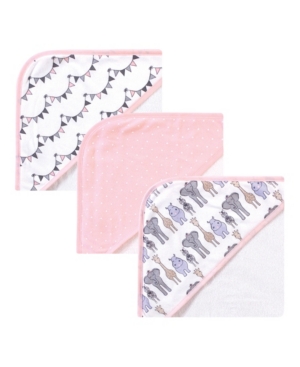 Hudson Baby Girls Cotton Rich Hooded Towels