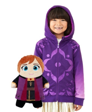 image of Cubcoats Toddler Girls Disney-s Frozen 2 Anna 2-in-1 Stuffed Animal Hoodie