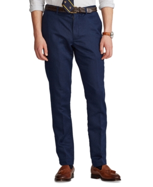 Polo Ralph Lauren Men's Big & Tall Straight Fit Linen-Blend Pants