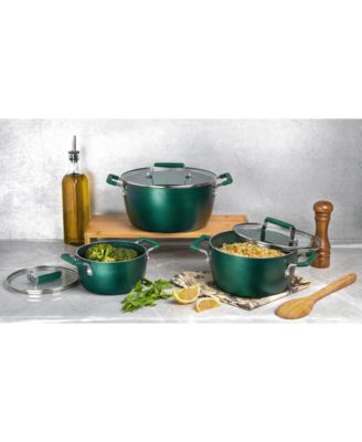 6-Piece Nonstick Nesting Stock Pots Set