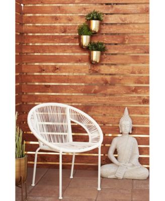 Contemporary Metallic Hanging Wall Planter Rack