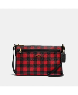 coach buffalo plaid purse