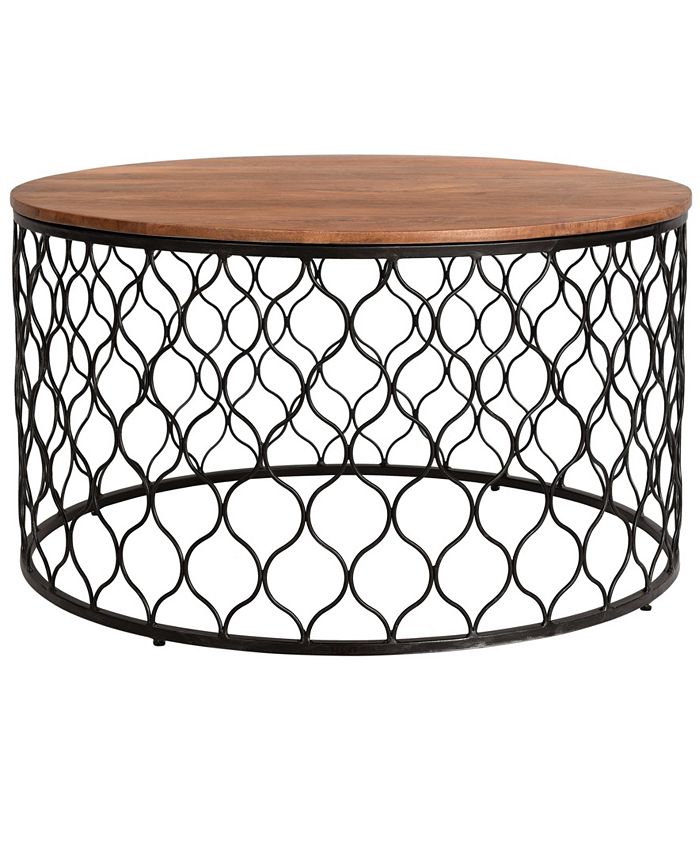 Crestview Jonithon Round Coffee Table Macy's