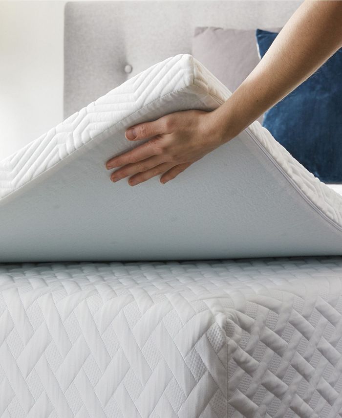 Lucid 2" Gel Memory Foam Mattress Topper with Breathable Cover, Queen Macy's