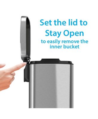 SoftStep Stainless Steel Trash Can with Odor Filter