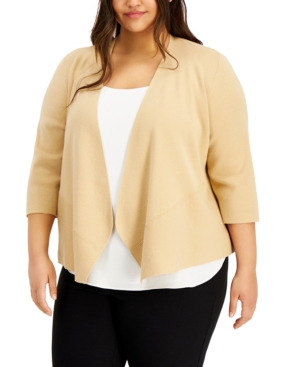 Alfani Plus Size Cozy Open-Front Cardigan Created for Macy's