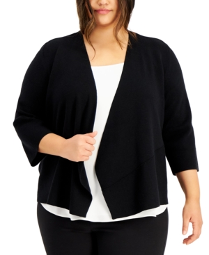 Alfani Plus Size Cozy Open-Front Cardigan Created for Macy's