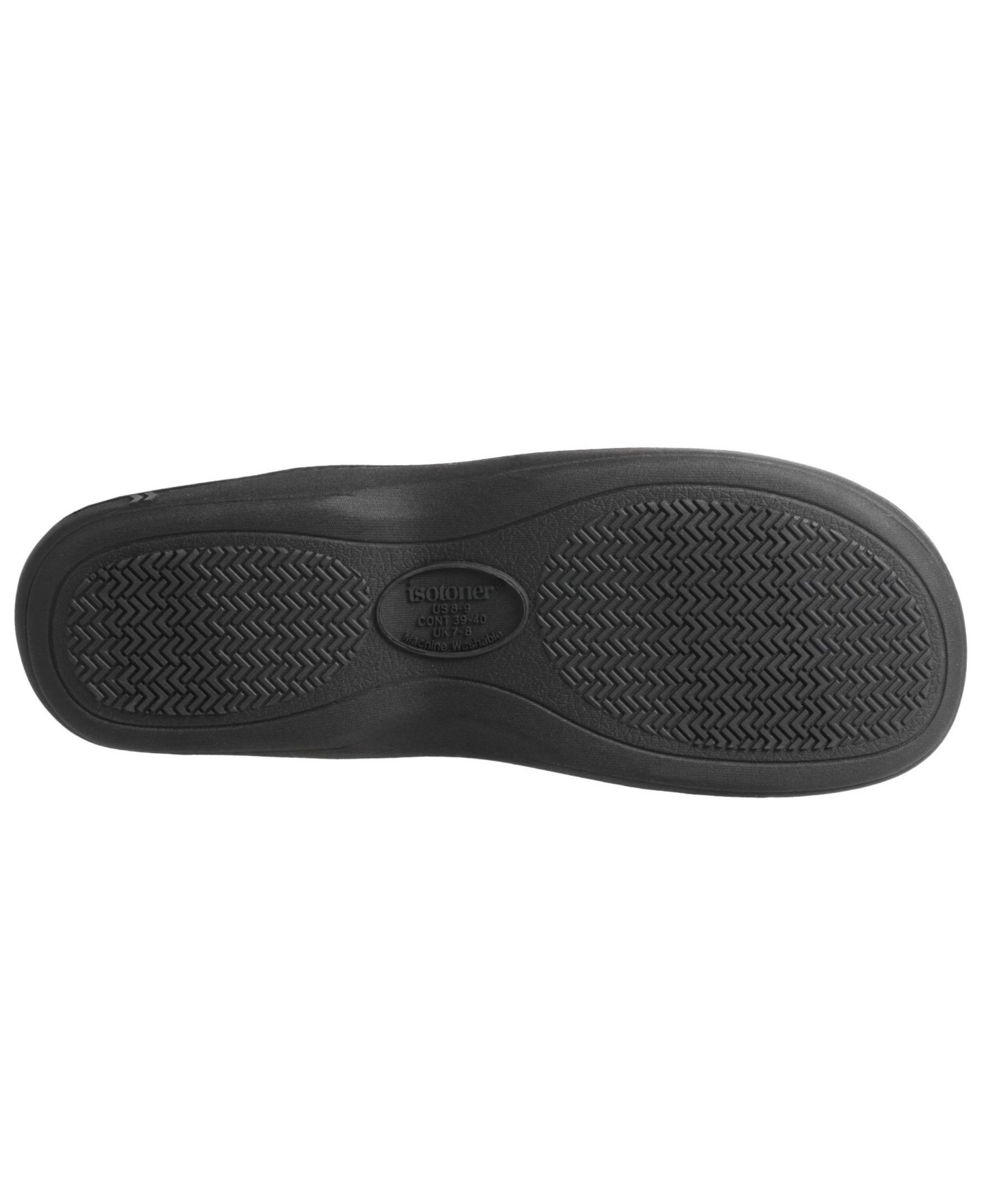 Мужские тапочки Totes Isotoner Signature Microterry Jared Hoodback Slippers with Memory Foam, цвет: Чёрный — фото 3
