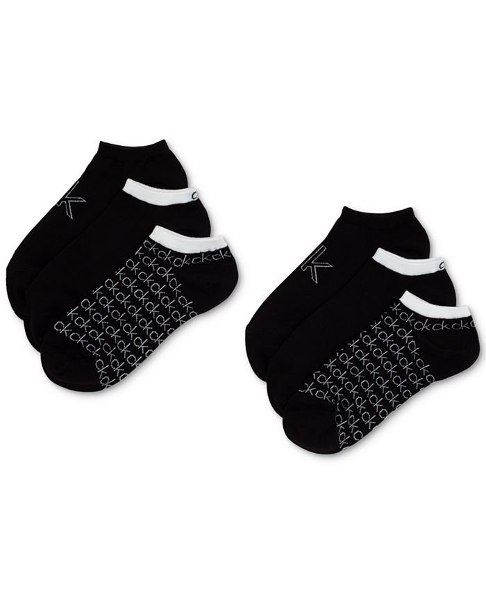 Calvin Klein Repeat CK Logo Flat Knit No Show Socks, 6 Pack Macy's