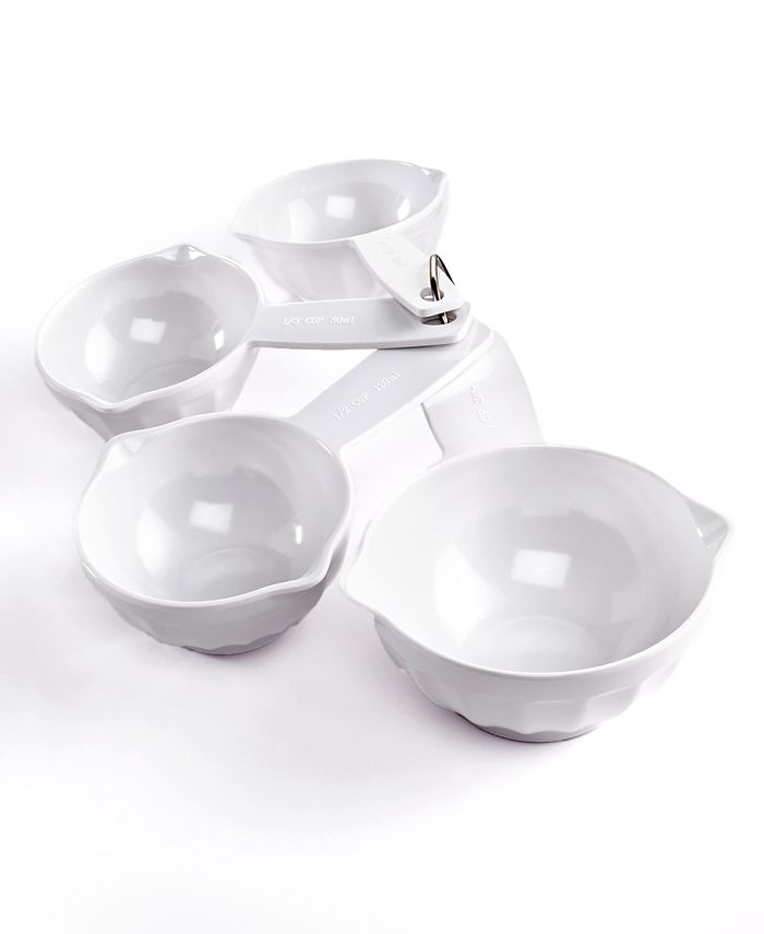 Stoneware Measuring Cups, White, 1-1/2, 1, 1/2 & 1/4 Cup, Set of 4 – Peace  Marketplace