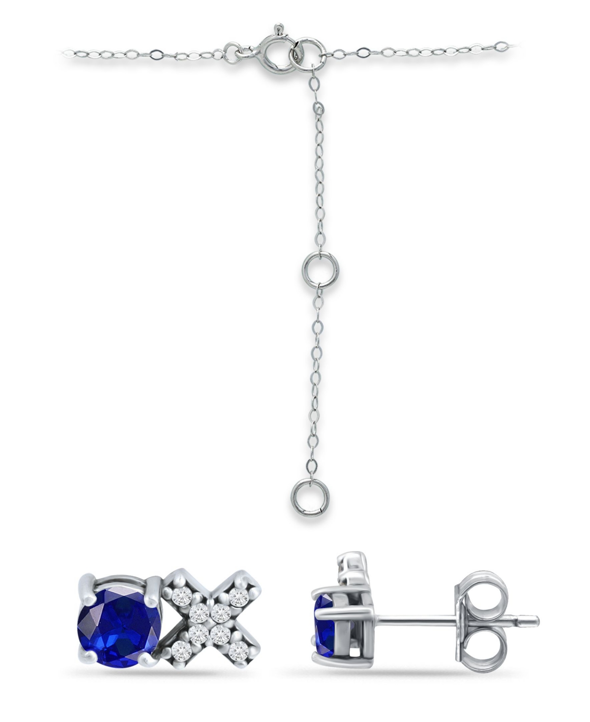 Giani Bernini Simulated Blue Sapphire and Cubic Zirconia 