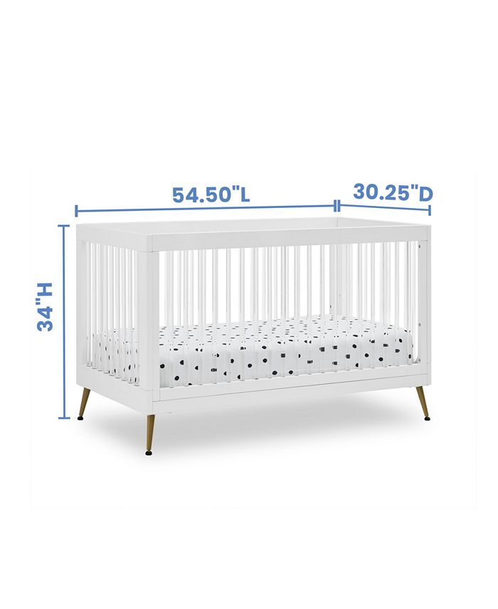Delta Children Sloane 4In1 Acrylic Convertible Crib Includes