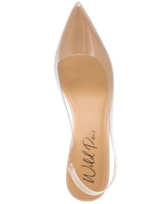 dharma slingback clear vinyl pumps