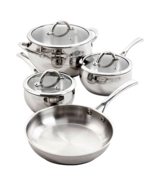 Oster Derrick 7 Piece Cookware Set In Silver-tone