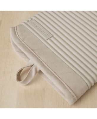 Ribbed Soft Silicone 2-Pc. Oven Mitt Set