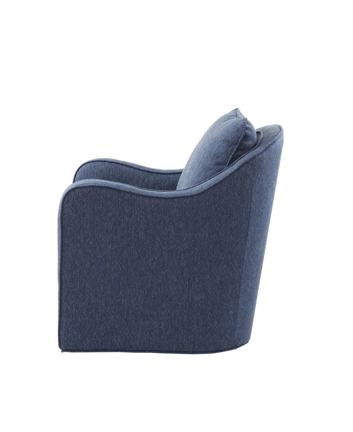Madison Park Brianne Slub Weave Wide Seat Swivel Arm Chair