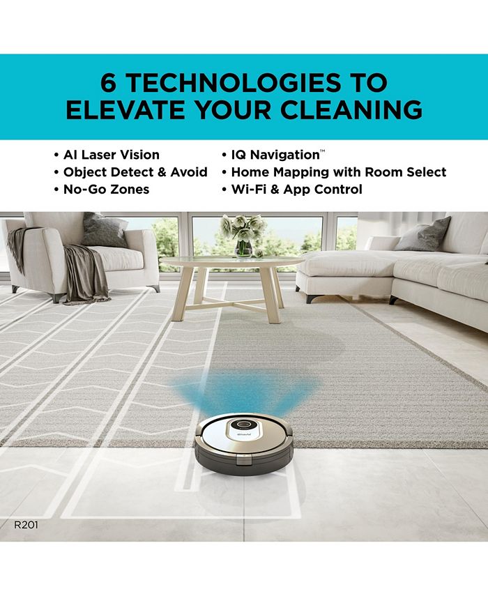 Shark AI Robot Vacuum RV2001, AI Laser Vision, SelfCleaning Brushroll