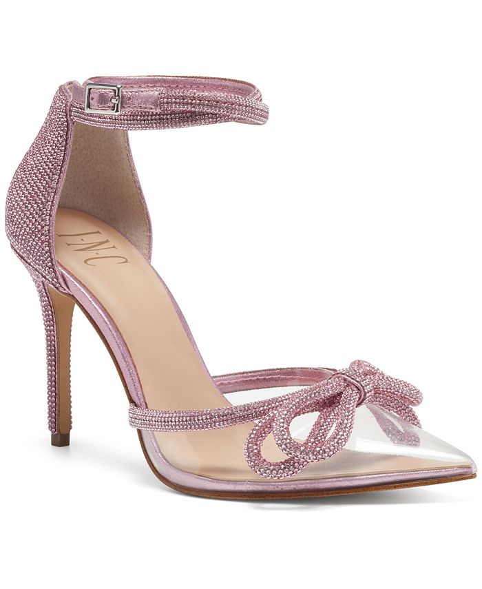 INC International Concepts Women's Lidani PointedToe Clear Vinyl Pumps