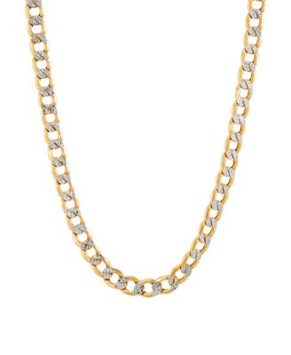 Men's 7 Ct. T.W. Diamond Curb Chain Necklace in 10K Gold - 22