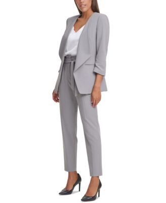 Calvin Klein 3/4-Sleeve Open-Front Jacket