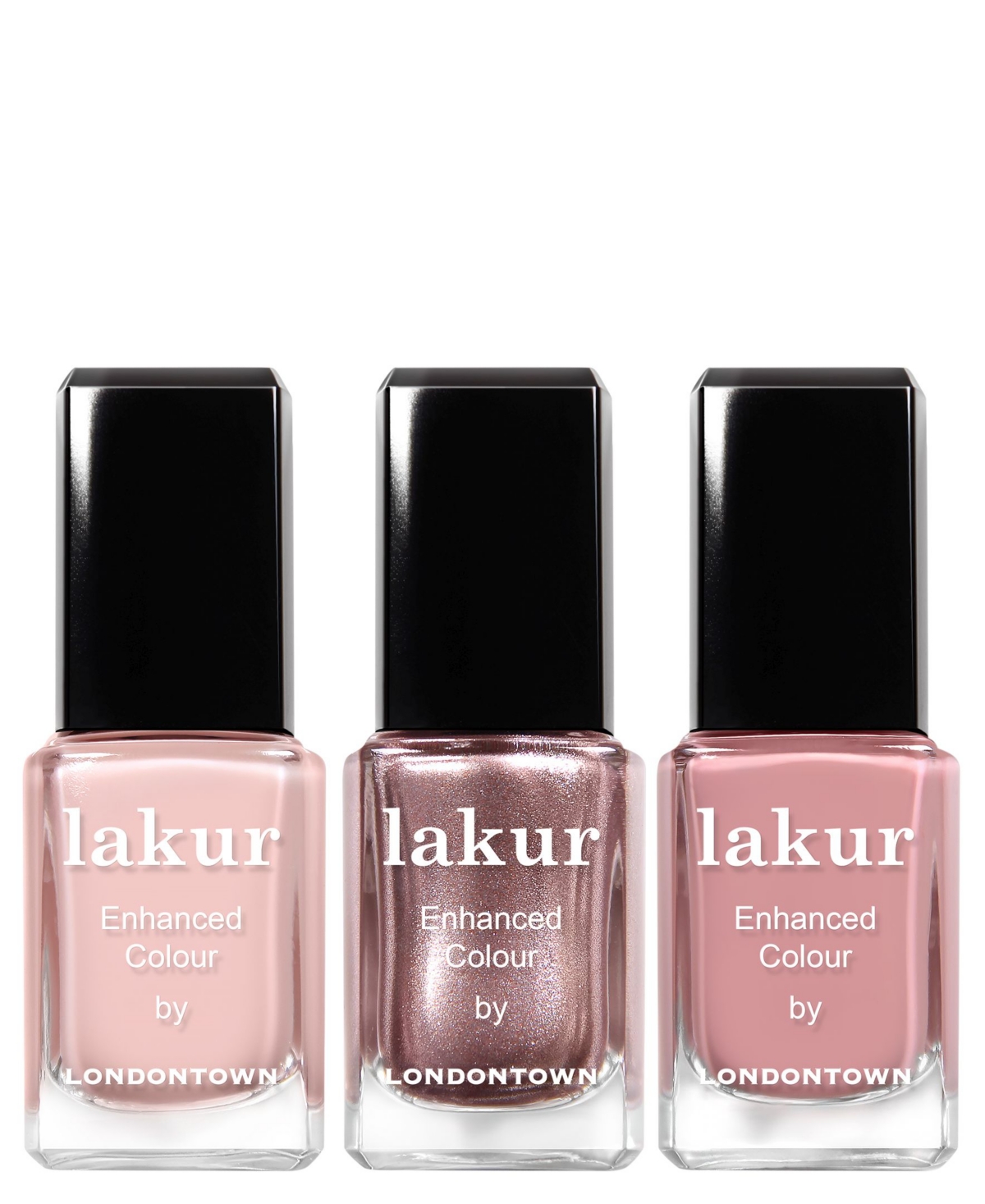 3-Pc. Rose All Day Lakur Enhanced Colour Nail Polish Set - Assorted
