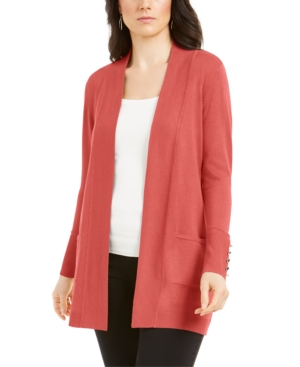 Jm Collection Petite Open-Front Cardigan Created for Macy's