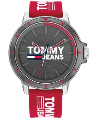 Tommy Hilfiger - Red Silicone Strap Watch 44mm