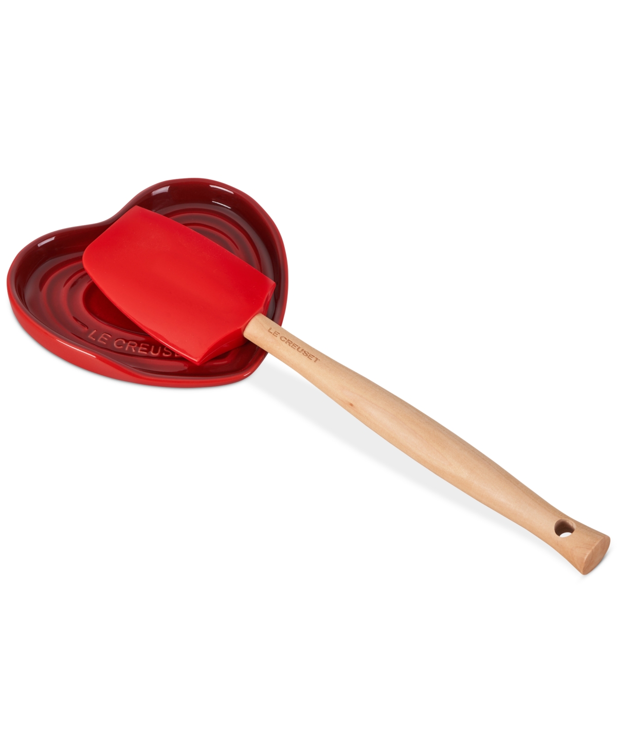 Le Creuset Heart Shaped Spoon Rest In Cerise