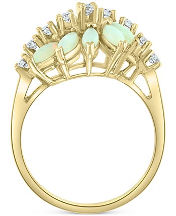 EFFY Collection - Opal (7/8 ct. t.w.) & Diamond (1/4 ct. t.w.) Ring in 14k Gold