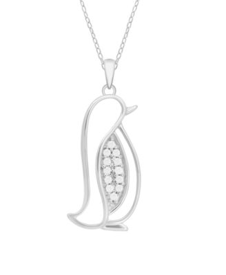 penguin diamond necklace