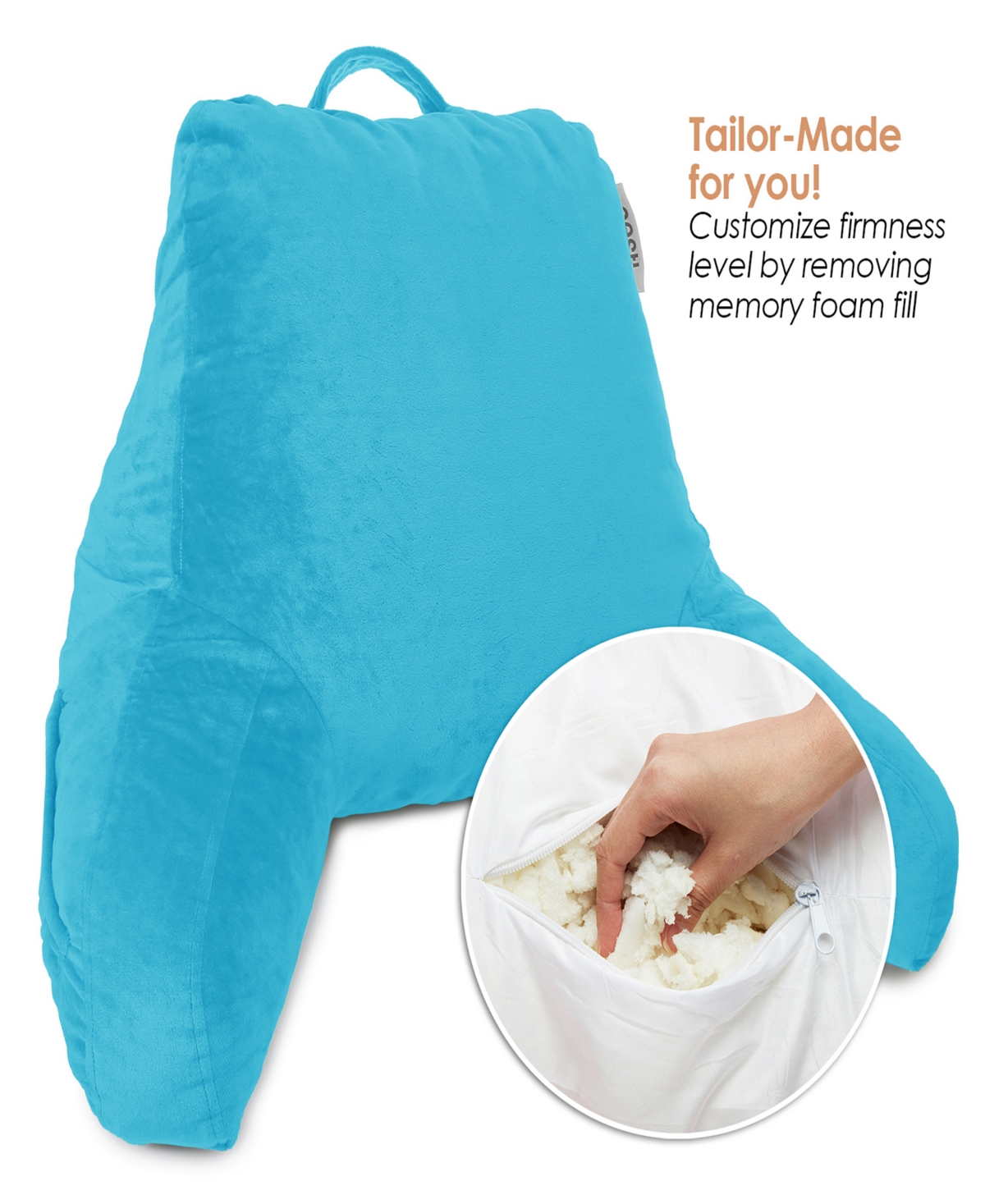 Nestl Shredded Memory Foam Reading Backrest Pillow